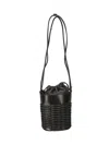 Hereu Woven Design Bucket Bag In Brown