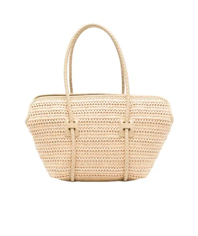 Hereu Woven Handbag In Nude