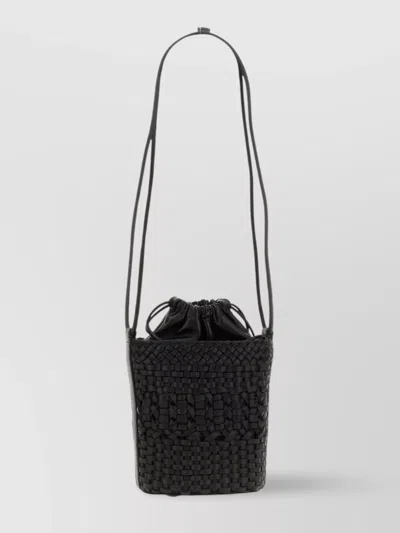 Hereu Woven Texture Bucket Shape Cross-body Bag