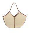 Hereu Calella Raffia Tote Contrast Trim Handles In Neutral