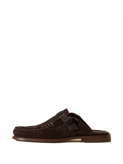 Hereu X Commas Buckle-strap Mules In Brown