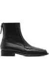 Hereu Zip-detail Leather Boots In Black