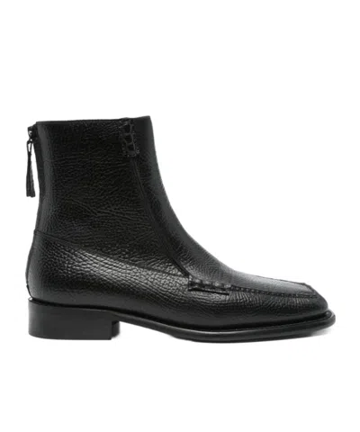 HEREU ZIPPER ANKLE BOOTS