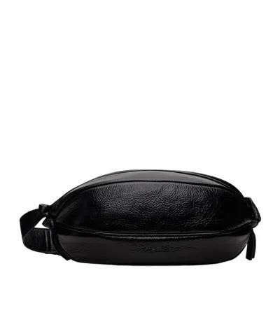 Hereu Zippered Crossbody Bag In Black