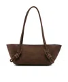 Hereu Medium Fleca Knotted Shoulder Bag In Brown