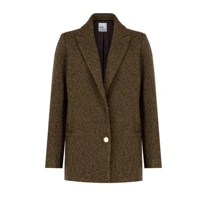 Herfetch Women's Chestnut Jacket-multicolor In Brown