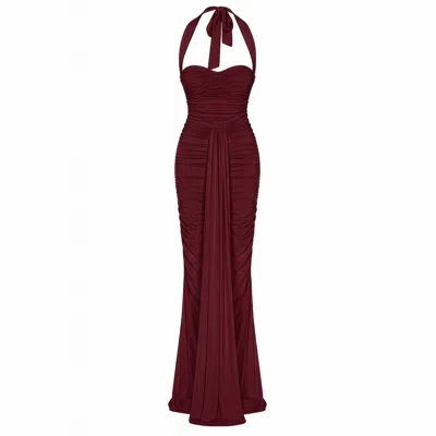 Herfetch Women's Maxi Diana Dress- Burgundy