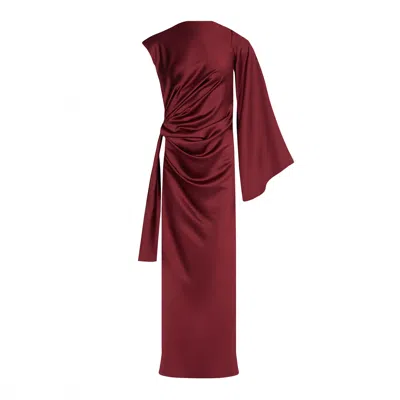 Herfetch Women's Maxi Lily Dress-burgundy In Red