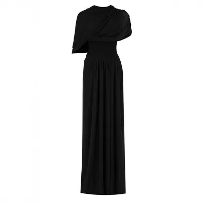 Herfetch Women's Maxi Rouge Dress İn Black- Black