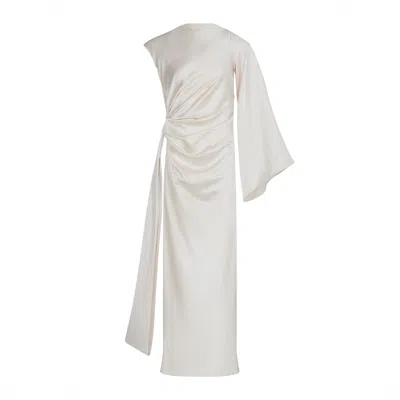 Herfetch Women's Midi Lily Dress-ecru In Sand