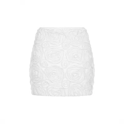 Herfetch Women's Mini Bloom Skirt White