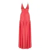 Herfetch Women's Neutrals Maxi Peachy Dress-coral In Orange