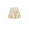 Herfetch Women's Neutrals Varsity Mini Skirt-cream