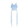Herfetch Women's Splash Top-blue