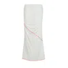 Herfetch Women's Stitched Skirt-white In White