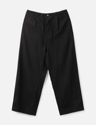 Herill Silk Cotton Nep Work Pants In Black