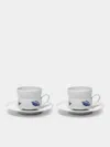 Hering Berlin Ocean Porcelain Coffee Cup And Saucer (set Of 2) In Multi