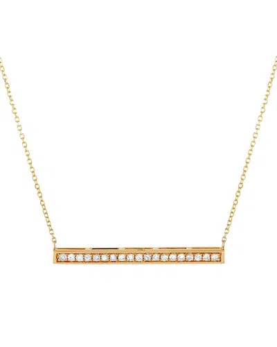 HERITAGE 14K 0.25 CT. TW. DIAMOND BAR NECKLACE (AUTHENTIC PRE-LOVED)