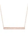 Heritage 14k Rose Gold 0.10 Ct. Tw. Diamond Bar Necklace