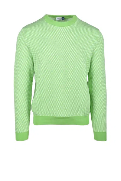 Heritage Apple Green Textured Cotton Sweater