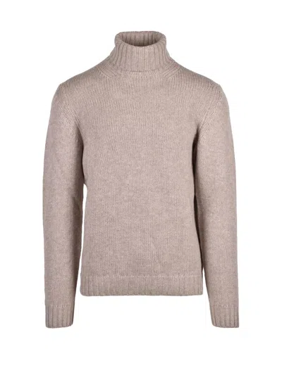 Heritage Beige Wool-cashmere High-neck Sweater In Neutral