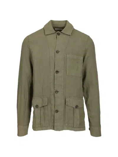 Heritage Button-up Patch-pocket Shirt In Green