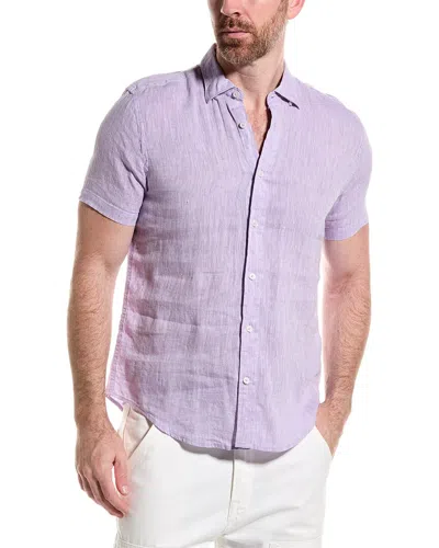 Heritage By Report Collection Linen Shirt In Purple