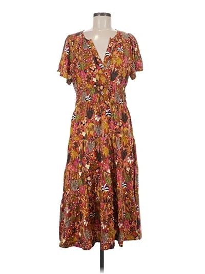 Pre-owned Heritage Casual Dress In Brown