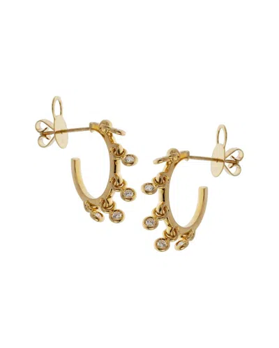 Heritage Christian Dior Dior 18k 0.30 Ct. Tw. Diamond Coquines Dangle Hoops (authentic )