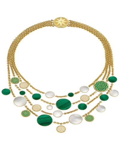 Heritage Christian Dior Dior 18k 6.28 Ct. Tw. Diamond & Emerald Des Vents Necklace (authentic Pre- Owned)