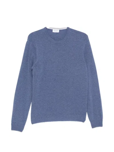 Heritage Crew-neck Knitted Sweater In Blue