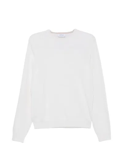 Heritage Crew-neck Knitted Sweater In White