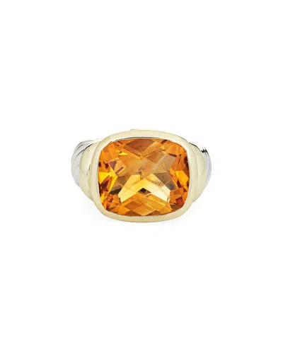 HERITAGE DAVID YURMAN DAVID YURMAN 14K & SILVER CITRINE NOBLESSE RING (AUTHENTIC PRE-LOVED)