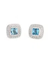 Heritage David Yurman David Yurman Albion 14k & Silver 0.17 Ct. Tw. Diamond & Topaz Petite Earrings (authentic )