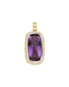 Heritage David Yurman David Yurman Albion 18k 0.56 Ct. Tw. Diamond & Amethyst Elongated Pendant (authentic )