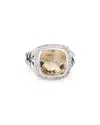 Heritage David Yurman David Yurman Albion Silver 0.22 Ct. Tw. Diamond & Champagne Citrine Ring (authentic )