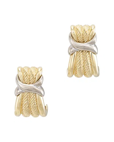 HERITAGE DAVID YURMAN DAVID YURMAN CABLE 14K & SILVER DROP EARRINGS (AUTHENTIC PRE-LOVED)