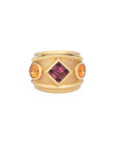 HERITAGE DAVID YURMAN DAVID YURMAN RENAISSANCE 18K GEMSTONE BOLD RING (AUTHENTIC PRE-OWNED)