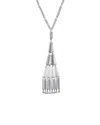 Heritage David Yurman David Yurman Stax Chain Collection Silver 0.32 Ct. Tw. Diamond Fringe Necklace
