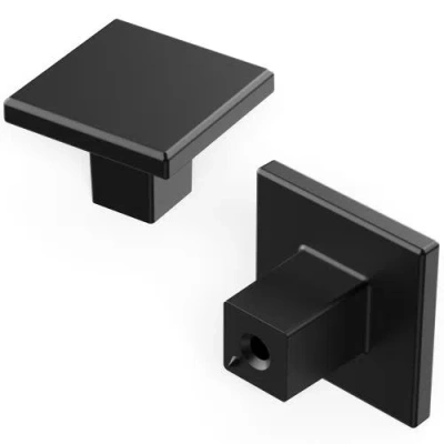 Heritage Designs Heritage Tempo Cabinet Knobs 10pk Matte Black 13/16" Square Drawer Pulls