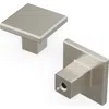 Heritage Designs Heritage Tempo Cabinet Knobs 10pk Satin Nickel 13/16" Square Drawer Pulls