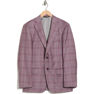 Heritage Gold Berry Super 130s Wool Plaid Sport Coat In Purple