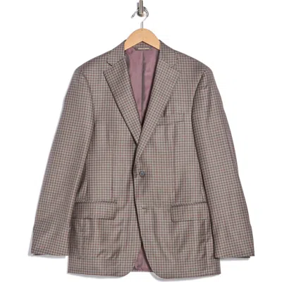 Heritage Gold Check Wool Sport Coat In Brown