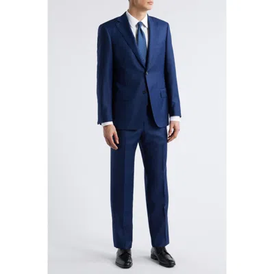 Heritage Gold Classic Fit Super 150s Navy Wool Suit In Blue