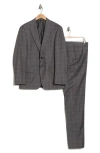 Heritage Gold Grey Plaid Classic Fit Super 130s Wool Suit In Gray