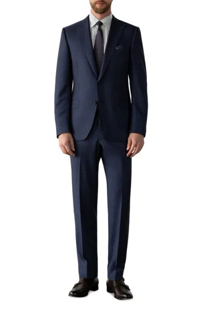 Heritage Gold High Navy Plaid Wool Suit
