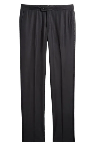Heritage Gold Honeyway Black Wool Tuxedo Pants