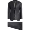 Heritage Gold Honeyway Classic Fit Super 150s Charcoal Wool Suit In Charcoal