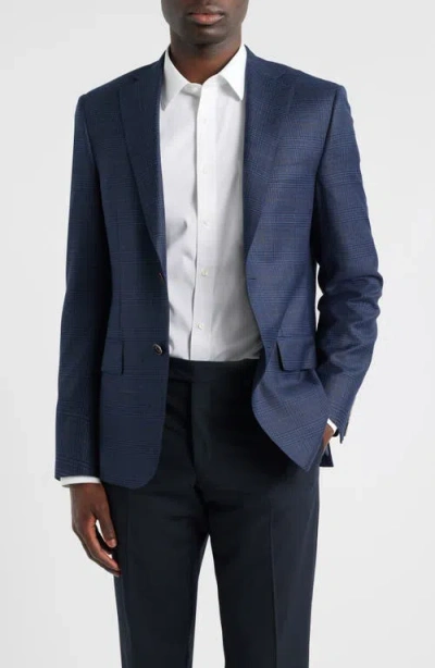 Heritage Gold Milano Plaid Wool Sport Coat In Blue