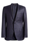 HERITAGE GOLD HERITAGE GOLD NAVY CHECK WOOL SPORT COAT